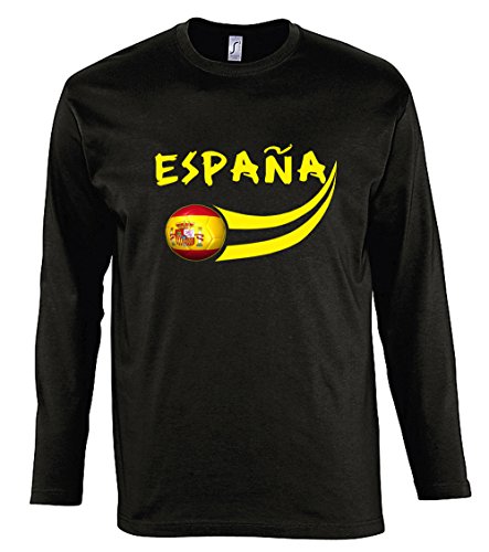 Supportershop Langarm Shirt LS Herren Spanien schwarz Fußball M schwarz Supportershop Langarm Shirt LS Herren Spanien schwarz Fußball M schwarz von Supportershop