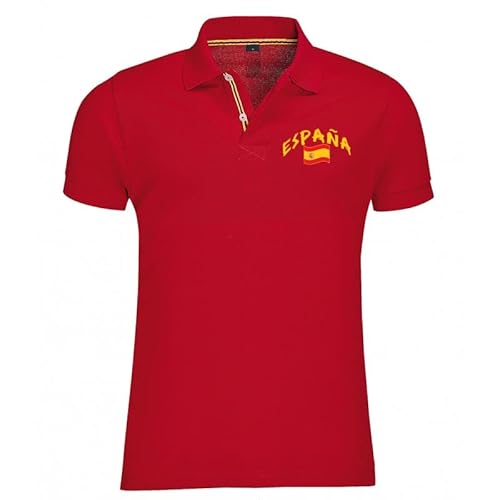 Supportershop Polo Espagne Rouge Oberteil, rot, S von Supportershop