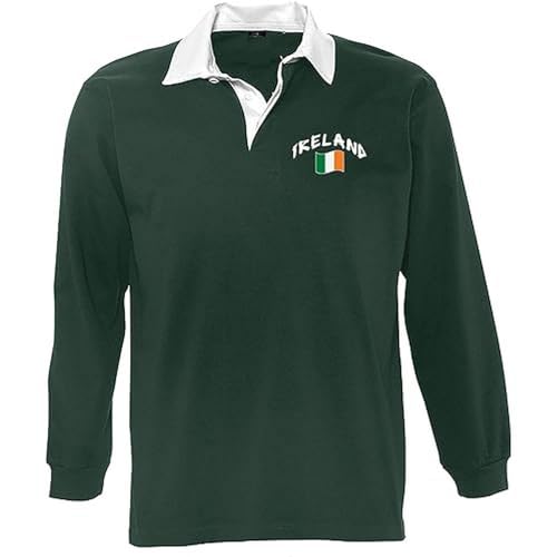 Supportershop Poloshirt Rugby LS Irland Dunkelgrün Langarm Unisex Erwachsene, FR: M (Größe Hersteller: M) von Supportershop