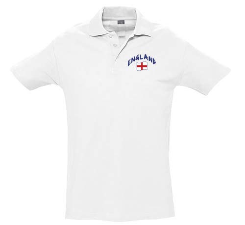 Supportershop Polo weiß England Unisex 3XL weiß von Supportershop