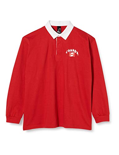 Supportershop Poloshirt Rugby LS Kanada rot Langarm Unisex Erwachsene, fr: L (Größe Hersteller: L) von Supportershop