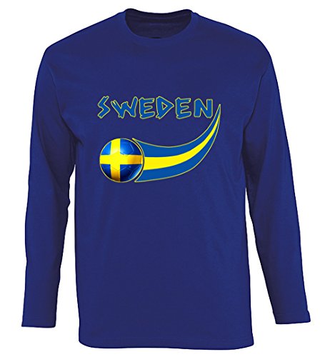 Supportershop Schweden Herren Langarmshirt M blau von Supportershop