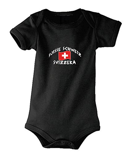 Supportershop Schweizer Body, Unisex, Baby, Schwarz, FR: XL (Größe Hersteller: 18-23 Monate) von Supportershop