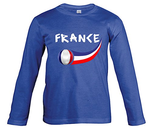 Supportershop Shirt Frankreich Royal L/S Kinder Fußball 110 blau von Supportershop