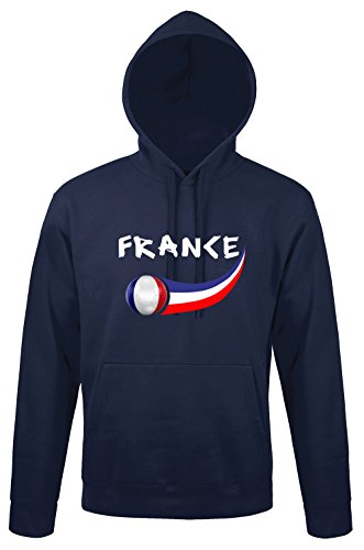 Supportershop Sweat Erwachsene Kapuze Marineblau Frankreich Fußball L blau von Supportershop