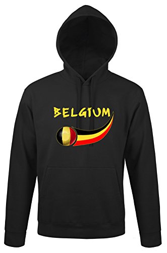 Supportershop Herren Belgien Hooded Sweatshirt, Schwarz, S von Supportershop
