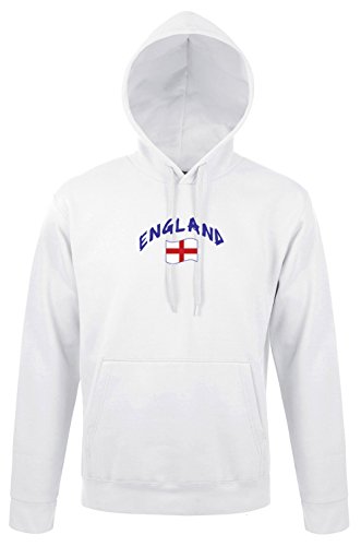 Supportershop Sweat Erwachsene Kapuze weiß England Fußball XXL weiß von Supportershop