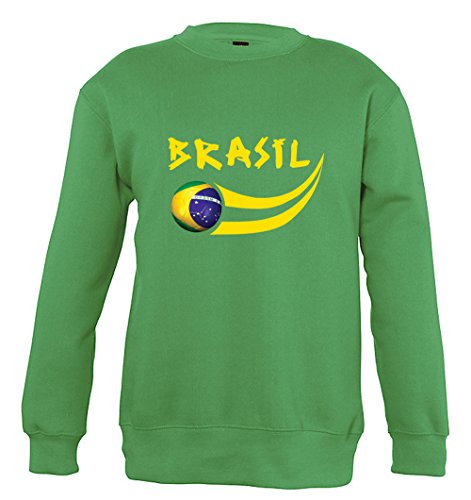 Supportershop Sweatshirt für Kinder, Grün, Brasilien, Fußball 8 Jahre grün Supportershop Sweatshirt für Kinder, Grün, Brasilien, Fußball 8 Jahre grün von Supportershop