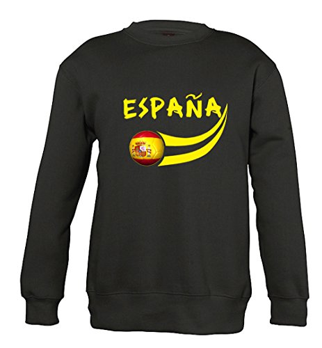 Supportershop Sweat Kinder Schwarz Spanien Fußball 110 schwarz von Supportershop