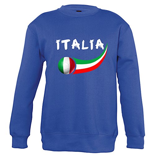 Supportershop Sweat Kinder royal Italien Fußball 8 Jahre blau von Supportershop