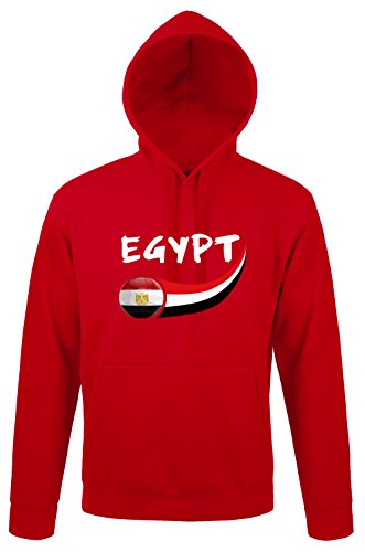 Supportershop Sweatshirt Kapuze Ägypten Herren, Rot, FR: 2 XL (Größe Hersteller: XXL) von Supportershop