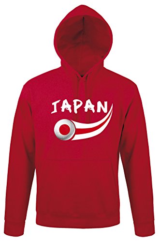 Supportershop Sweatshirt Kapuze Japan Herren, Rot, FR: S (Größe Hersteller: S) von Supportershop