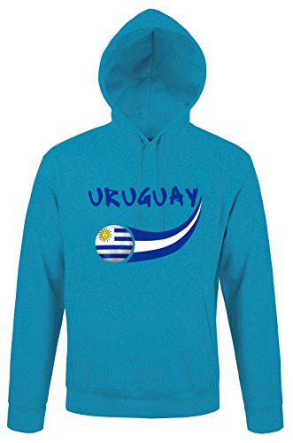 Supportershop Herren Sweatshirt à Capuche Uruguay Kapuzenpullover, blau, L von Supportershop