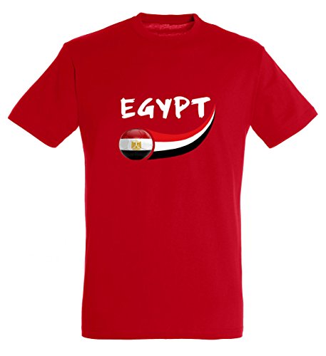 Supportershop T-Shirt Ägypten, Rot, Herren, FR: L (Größe Hersteller: L) von Supportershop