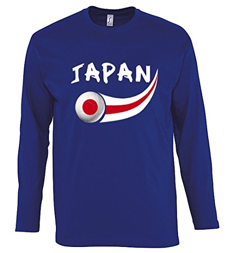 Supportershop T-Shirt Japan L/S Herren, Blau Royal, fr: L (Größe Hersteller: L) von Supportershop