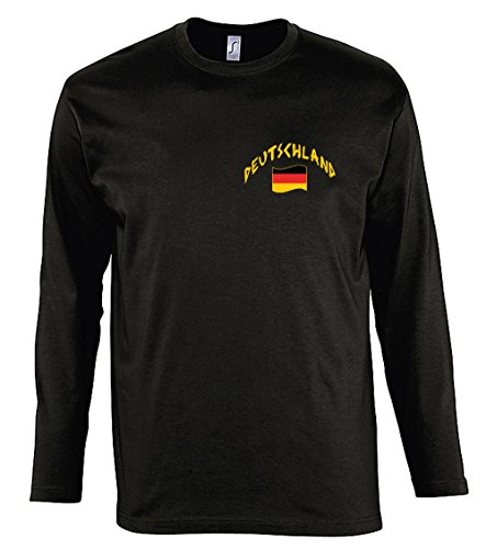 Supportershop Herren Deutschland Langärmeliges T-Shirt, Schwarz, XL Supportershop Herren Deutschland Langärmeliges T-Shirt, Schwarz, XL von Supportershop