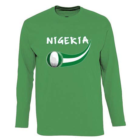 Supportershop T-Shirt Nigeria L/S Herren, Grün, FR: 2 x L (Größe Hersteller: XXL) von Supportershop
