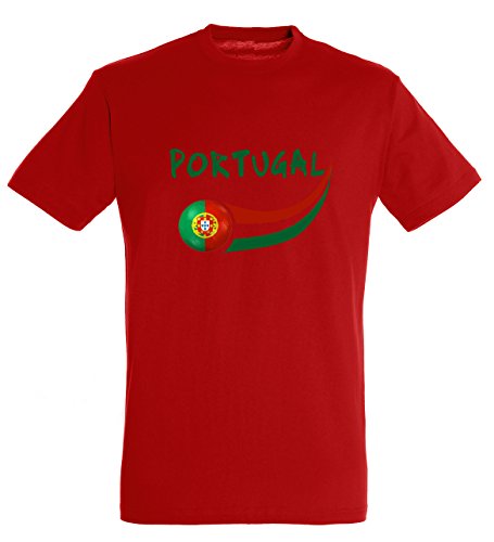 Supportershop T-Shirt Portugal Kinder Jungen, rot, FR: 2 XL (Größe Hersteller: 12 Jahre) von Supportershop