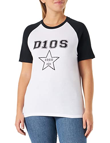 Supportershop T-Shirt zweifarbig schwarz und weiß D10s zweifarbig schwarz und weiß D10S Unisex M weiß von Supportershop