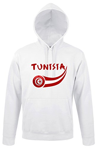 Supportershop Herren Tunisie Kapuzenpullover, weiß, XL Supportershop Herren Tunisie Kapuzenpullover, weiß, XL von Supportershop
