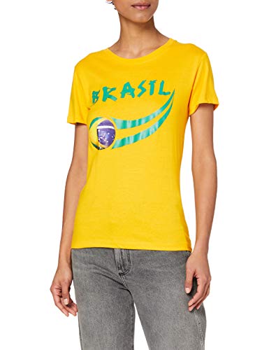 Supportershop Women's Brazil Supporter T-Shirt Rundhals Gelb Gelb - Gelb M Supportershop Women's Brazil Supporter T-Shirt Rundhals Gelb Gelb - Gelb M von Supportershop