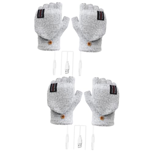 Supvox 1 Paar Beheizbare Handschuhe Chauffeur-hauptklavier Kalt Beheizte Handschuhe Fingerlos Fingerhandschuhe Handschuhe Herbstfeste Handschuhe Arm Ofen Polyester (polyesterfaser) von Supvox