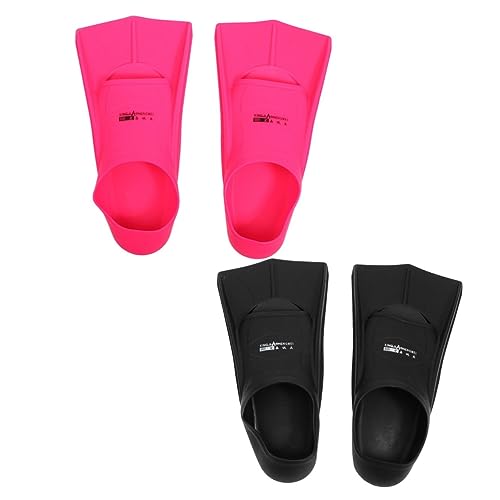 Supvox 1 Paar Tauchflossen Scuba-Schnorchelflosse Tauchausrüstung Vollfuß-Tauchflosse Taucherflossen Flossen trainieren tauchen Dive Diving Schnorchelflossen offene Fersenflossen Black von Supvox