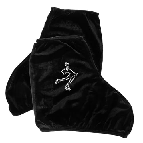 Supvox 1 Paar Überschuhe für Eiskunstlauf Kufenhülle für Skate-Tasche Eiskunstlauf Tasche Schlittschuhe zubehör Eiskunstlauf zubehör Stiefelabdeckungen Skating-Schuhschutz Polyester Black von Supvox