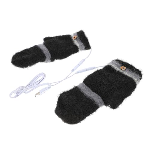 Supvox 1 Paar Winterhandschuhe Motorradhandschuhe Angelhandschuhe Handschuhe Für Fingerlose Handschuhe Kinderhandschuhe Wasserdicht Wiederaufladbare D-batterien Stricken Black von Supvox