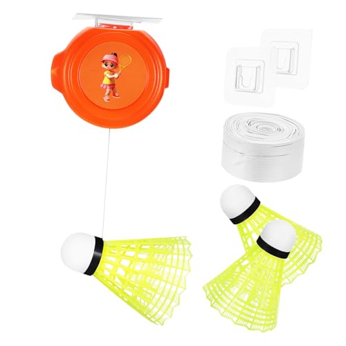 Supvox 1 Satz Badmintontrainer Rebound Badminton Rebound Federball Badminton Einzeltrainingsgerät Badminton Selbstübungshilfe Badminton Selbsttrainingsgerät Bauchmuskeln Orange von Supvox