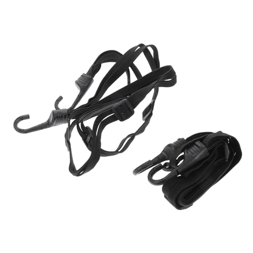 Supvox 1 Satz Gummibandriemen Gummiseil Gepäckgurt Bungee-Seil Helm Befestigung Elastische Gurte Motorradseil Bungee Seil Motorradhelmgurte Motorradgurte Für Gepäck Helmzubehör Black 2st von Supvox