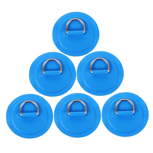 Supvox 1 Satz Kajakschnalle Paddleboard-Ringe PVC-Patches Paddleboard Zubehör Kajakringe Surfbrett Zubehör Kajakschnurringe Haken Für Paddelbretter Kajak-d-Ring-Patch Metall Blue 6st von Supvox