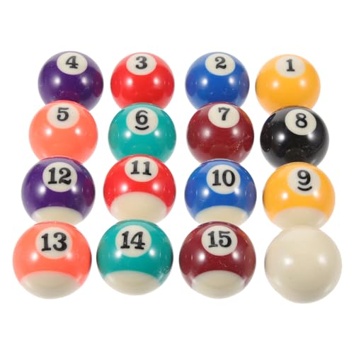 Supvox 1 Satz Kleiner -billardball Mini-billardtischbälle Aufblasbarer Pool Poolball Billard Mini Billiard Billard-übungsball Billardkugeln Für Pool Phenolharz 16st von Supvox