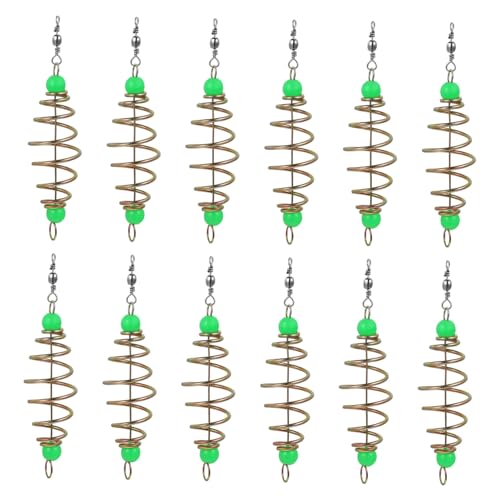 Supvox 12St Angeln mit Springködern Köderfalle zum Karpfenangeln Tabletts Futterkarpfen ködern Spule Angler ausrüstung für einen Angler Angelkäfig Angelzubehör Kohlenstoffstahl von Supvox