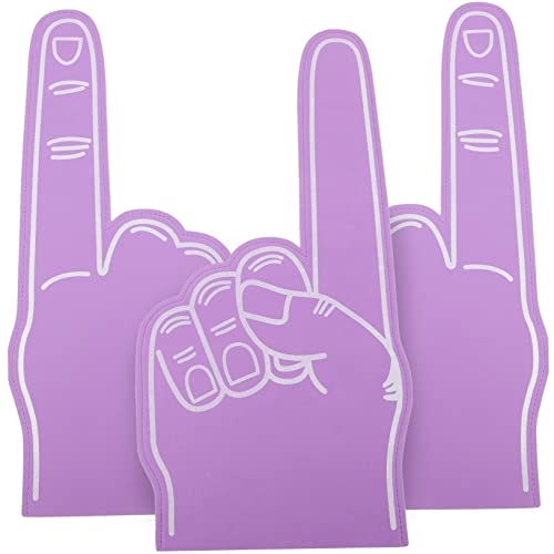 Supvox 24 STK Schaumfinger Cheerleader-Hand Handstützen aus Schaumstoff leuchtende Partyartikel zeigt Poms motivlocher hochzeitslaken Sportereignis jubeln Finger Sportfan-Finger Violett von Supvox