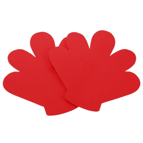 Supvox 2Pcs Fünf Fingerhandschuhe Dekoration Stützplatte Halterung Tragbarer Schritt Stuhl Party Lieferungen Handschuhe Jubeln Handschuhe Ribbon Elastische Faden Innenhalterung Rot von Supvox