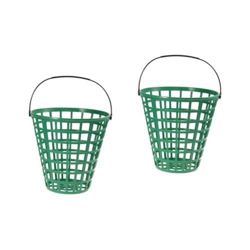 Supvox 2St Golf Korb Spiel Golfball gelbe Golfbälle Lagerkorb Körbe Golfplatz Zubehör Aufbewahrungsbehälter für Kugeln Tragbarer Aufbewahrungsbehälter für Golfbälle Golfkorb Plastik von Supvox