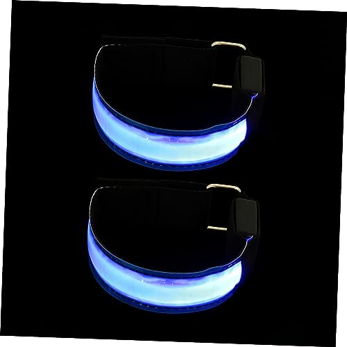 Supvox 2St Leuchtendes Armband glühen Monitor laufendes reflektierendes Band LED Lichter Arm uhrenarmbänder led armbänder LED-Armlicht Outdoor-Armbandlicht Nylon Blue von Supvox