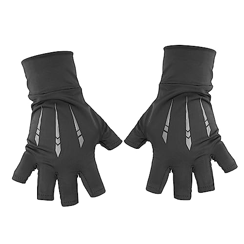 Supvox 3 Paare Angelhandschuhe Aus Eisseide Handschuhe Zum Schutz Fingerlose Arbeitshandschuhe Jagdhandschuhe Handschuhe Zum Training Kajakhandschuhe Black Elastischer Stoff Aus Eisseide von Supvox