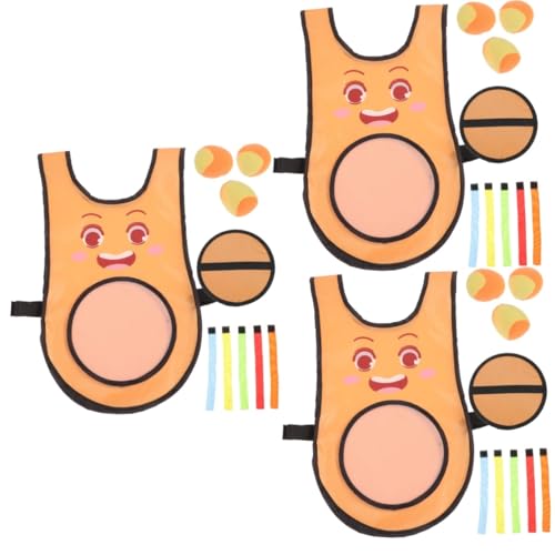 Supvox 3 Sätze dekompressionsspielzeug dekompressions Decompression Toy -Ballfang-Set Übungsbälle für Golf Essiggurke Klebebälle-Weste-Set klebrige Bälle werfen Polyester von Supvox