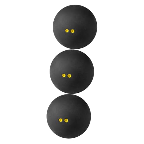 Supvox 3St Squashball Schlägerball Schlägerbälle Ball für das Training Indoor-Trainingsbälle Gummi Black von Supvox