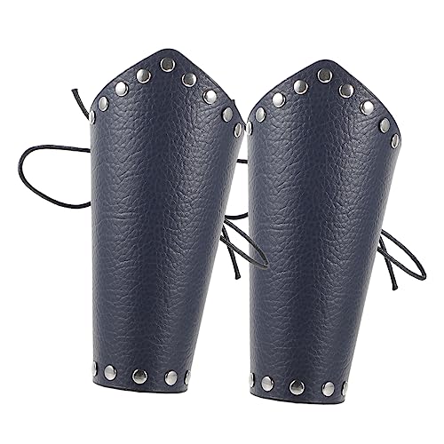 Supvox 4 Paare Outdoor-sportarmband Punk-armschutz Zubehör Zum Bogenschießen Bewachen Armschild Schussarmschutz Armschützer Verschleißfester Armschutz Professionelle Bogenausrüstung Leder von Supvox