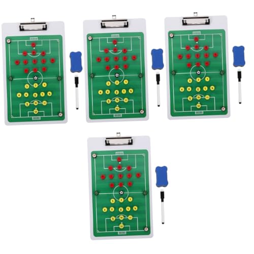 Supvox 4 Sets Fußballtafel Fußballsachen Fußballspieltafel Coaching Fußballtafel Fußball Coaching Zubehör Fußball Trainertafeln Wiederverwendbare Schreibtafeln Fußballtafel Aus von Supvox