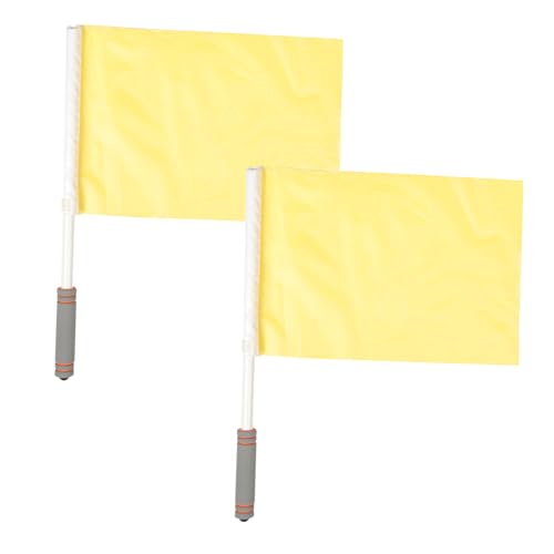 Supvox 4 Stück Schiedsrichterfahnen Flaggen Übereinstimmende Signalflagge Schiedsrichter-straffahne Fan-jubelfahnen Fahnen Für Sportliche Wettkämpfe Wehende Fahnen Stoff Yellow von Supvox