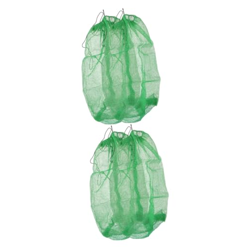 Supvox 4 Stück Tragbare Fischernetztasche Angelnetz zur Aufbewahrung Fischnetz Herd Taschen für Fischernetze Angelbeutel mit Kordelzug verdicken Fischbeutel Köderkäfig Angeltasche Nylon von Supvox