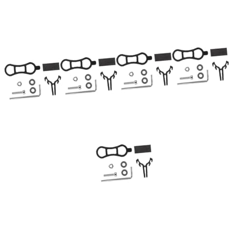 Supvox 5 Sätze Bausatz Fahrradkarten-Clips Fahrradlampenhalter Radfahren Indikator Licht Hinten Halterung Für Fahrradlichthalter Zange Taschenlampenhalter Fahrradnummern-Clip Black Metall von Supvox