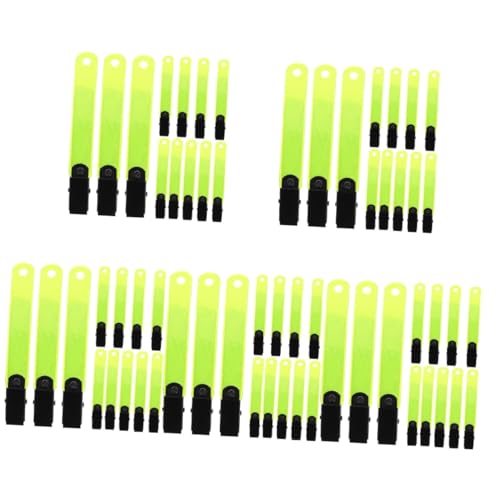 Supvox 5 Sätze Fluoreszierender Etikettenhalter Safe Clip Bodentrampolin Outdoor Abwaschbare Marker Punkt Stand Große Reflektierende Clips Reflektierende Wegmarkierungen PVC 24 Stück * 5 von Supvox