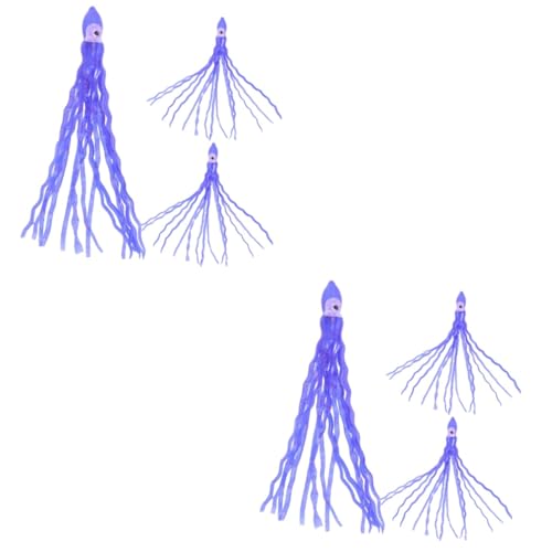 Supvox 6 Stück Oktopus Weichköder Gefälschte Angelköder Künstliche Köder Zum Angeln Realistische Köder Angelausrüstung Dekorative Gefälschte Köder Wiederverwendbare Köder von Supvox