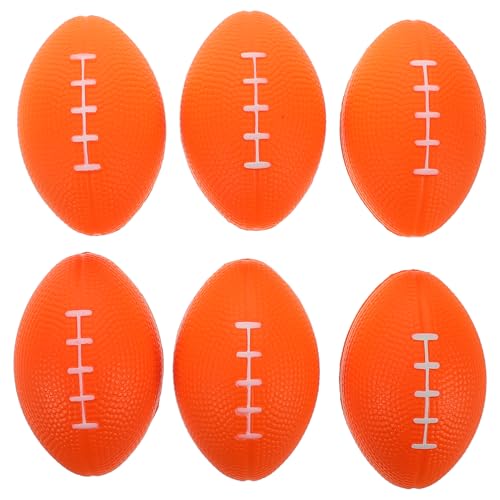 Supvox 6St Fußball PU Fußball Softball Leichte Spielzeuge für Entspannungsspielzeug Outdoor Mini-Sportbälle Quetschball Polyurethan Orange von Supvox