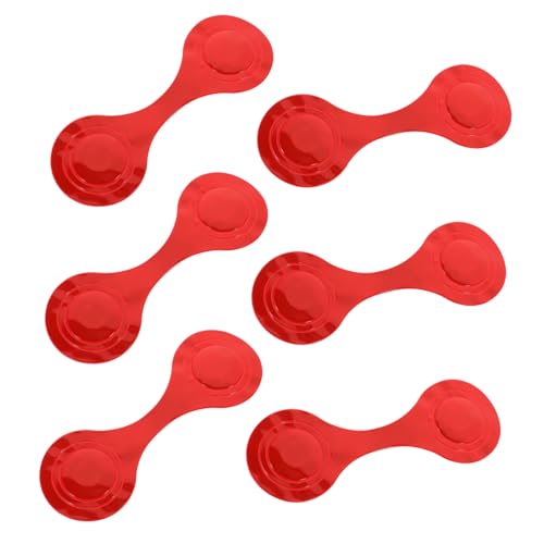 Supvox 6st Reflektierender Magnetclip Anhänger Streifen Kleidungsreflektoren Fluoreszierend Vorsicht Rand Sicherheitsreflektoren Reflektierendes Band Barriere Absperrband Rot PVC von Supvox